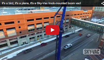 It's a bird, it's a plane, it's a Sky-Vac truck-mounted boom vac!
