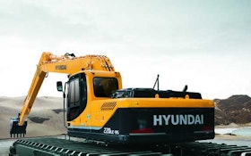 Hyundai Construction amphibious excavator -