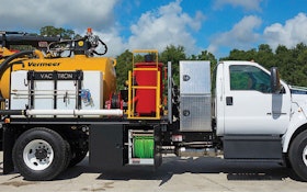 Compact PTO-driven hydrovac truck from Vac-Tron keeps road weight limits in check