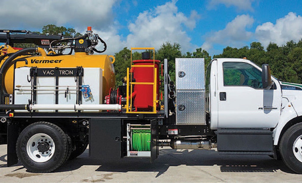 Compact PTO-driven hydrovac truck from Vac-Tron keeps road weight limits in check